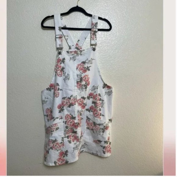 ⭐️ Overall Floral Boho Spring Summer Art Chic Shabby Minimalist Glam Mini Dress - Picture 3 of 4